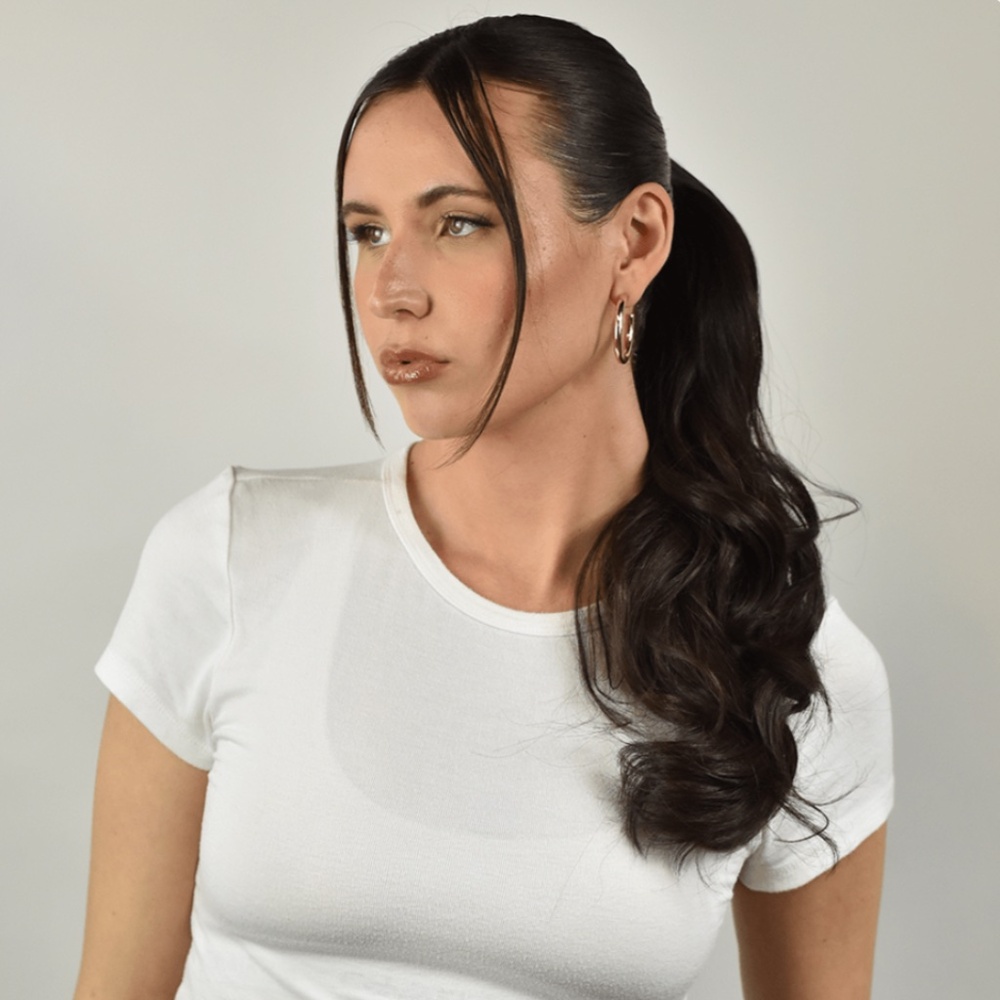 NEW✅INH Hair's Jordynn Ponytail Hair Extension in Dark Brown 18 inch